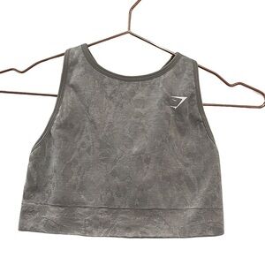 Gymshark grey patterned sports bra Extra small